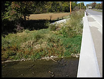 NW corner river access & path to river at CR S 650 W bridge