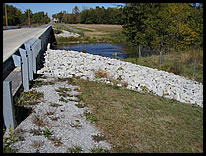 SE corner path to river at CR S 650 W bridge