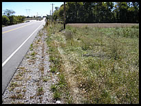 NW corner parking at CR S 650 W bridge