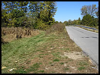 SW corner parking at CR S 650 W bridge