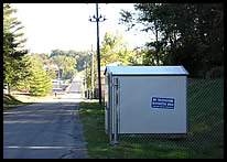 No Trespassing sign at Geist Dam