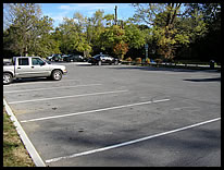 parking at Fall Creek Corridor Park at Keystone Ave