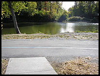 path to river at Fall Creek Corridor Park at Keystone Ave