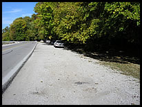 parking at Fall Creek Corridor Park at 56th Street