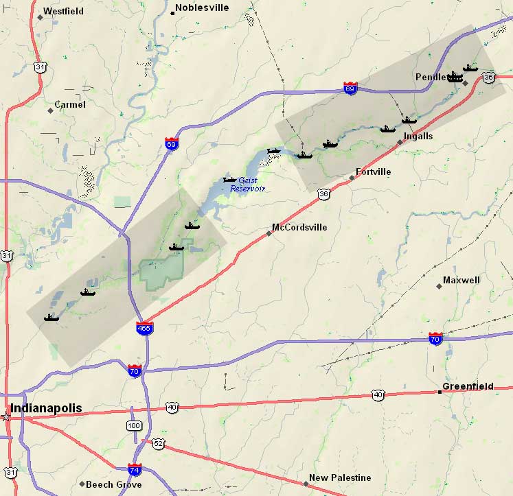 clickable overview map of Fall Creek