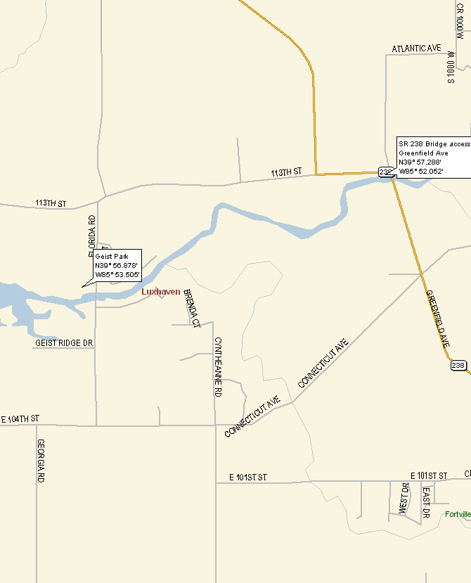 map to Geist Park access point